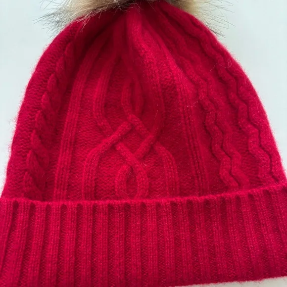 Halogen Cashmere Pom Pom Beanie - Picture 2 of 3